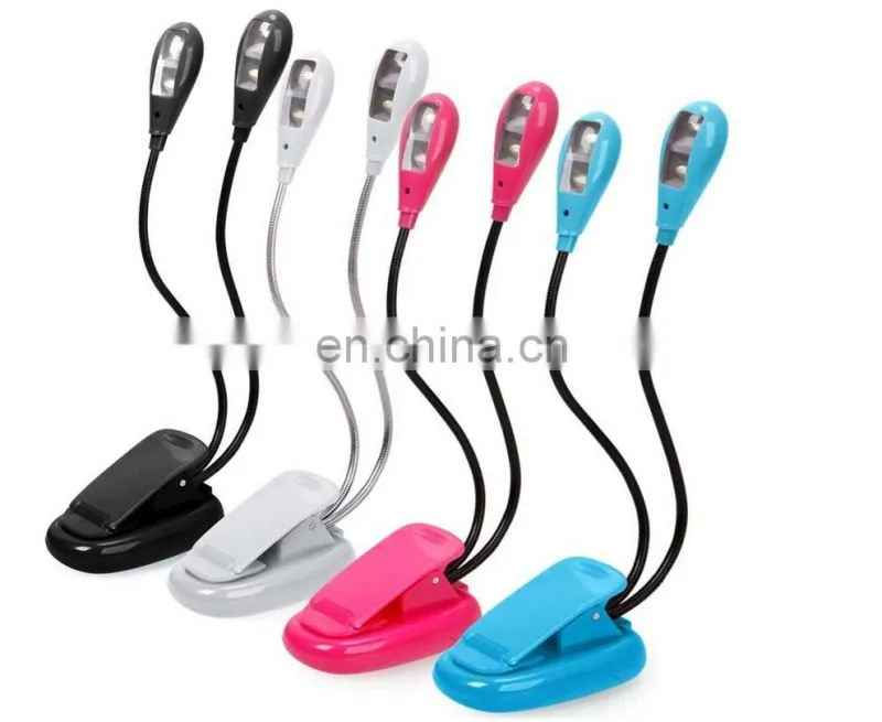 Music Stand Light, USB and AAA Battery Operated, Reading Lamp in Bed, 4 Brightness Levels, Clip on LED Book Lights