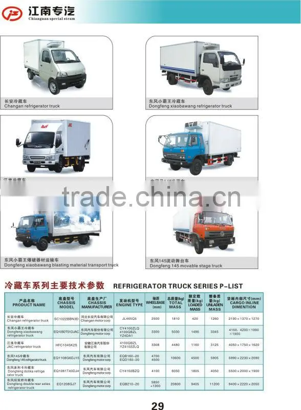 EQ 4X2 refrigerated van truck