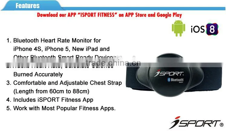 2015 New Sports Tracker Bluetooth Heart Rate Monitor