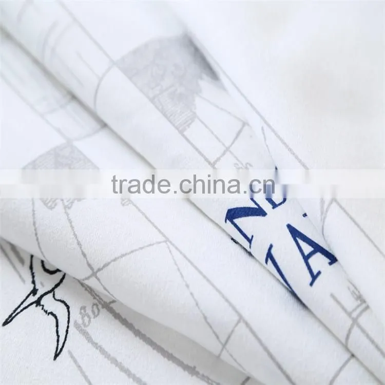 Blue and white duvet cover sets adult cartoon bedding set oecan ship pattern 3d comforter cover set