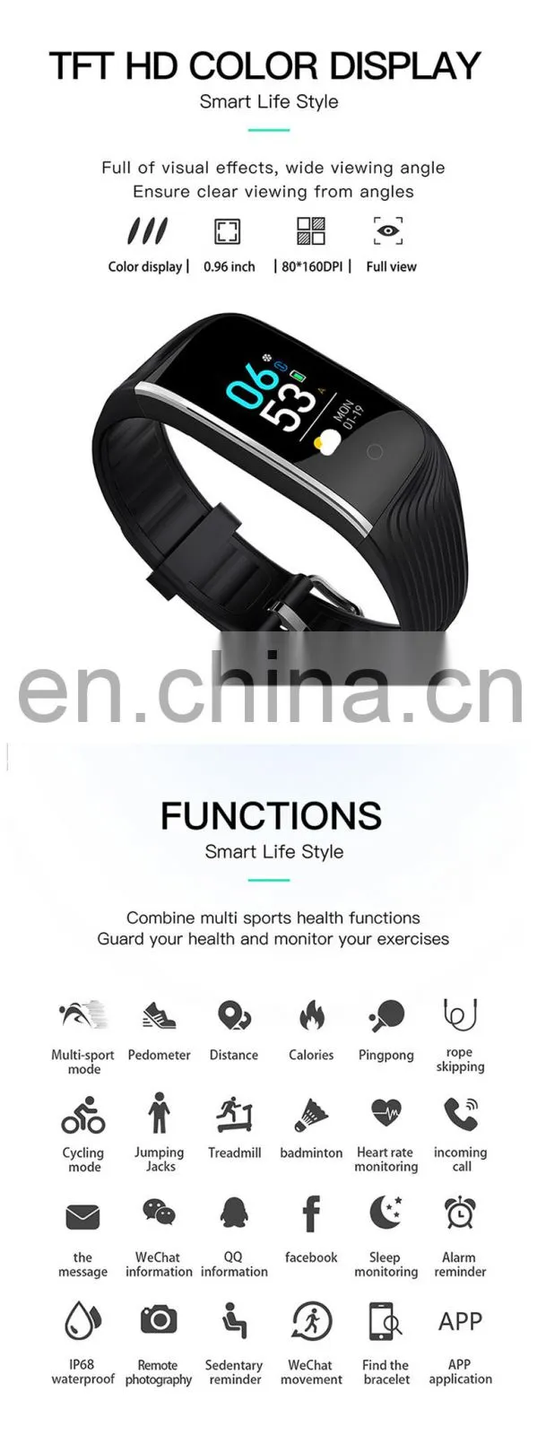 SANDA S4 Men Women Sports Bracelet Wrist Band Smart Watch Hear Rate Monitor Fitness gps Smartwatch