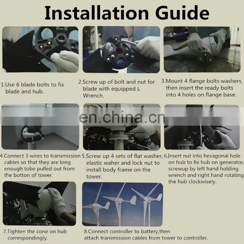 12v 48v 240v 1000w 5000w 10kw Wind Turbine Generator Efficient Wind Turbines Horizontal Home 3000w Windmill Energy Turbines