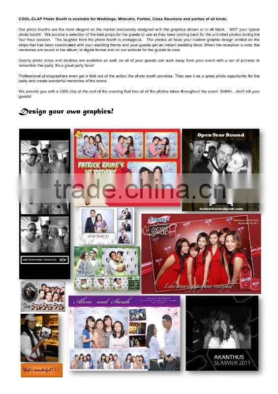 Hot Sale Custom Party Events Rental Photo Booth