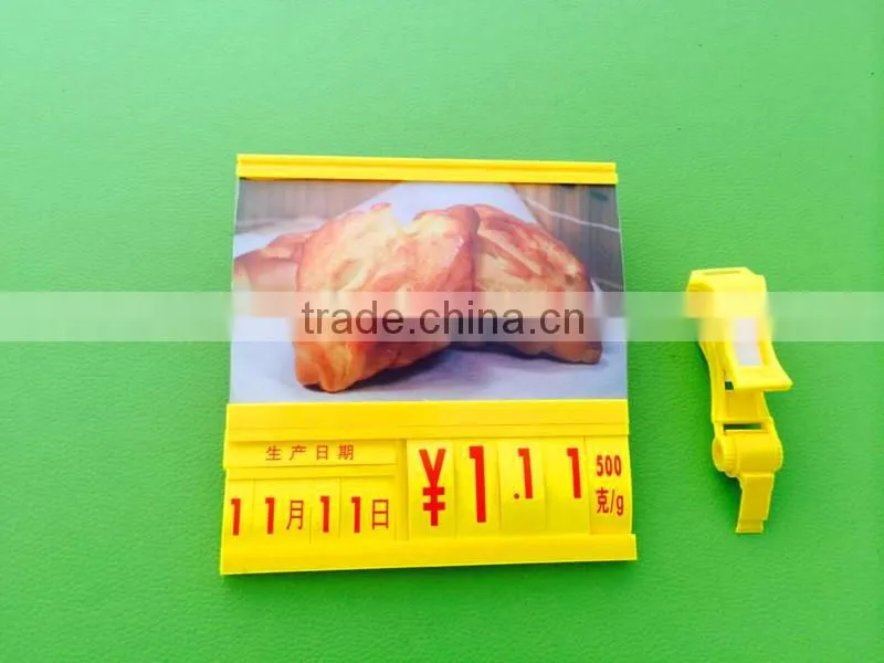 Plastic extrusion display price tag for supermarket