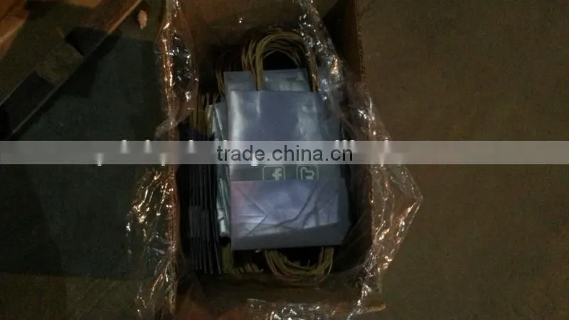 Carrying bag, take out bag, prints with single white kraft carrying bag
