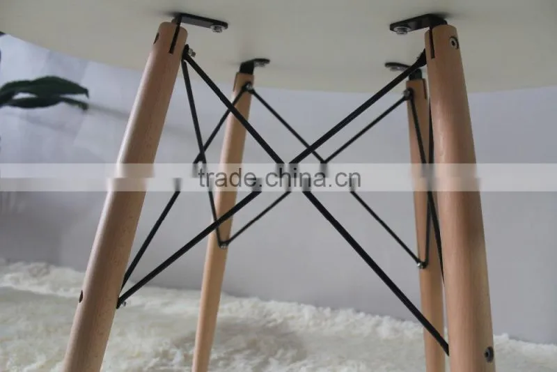 Glass or MDF top with Wood base dining table