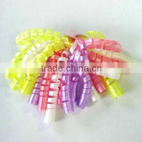 HOT Sale !Curly Ribbon Bow With Clip For Girls Kids Hair Decoration