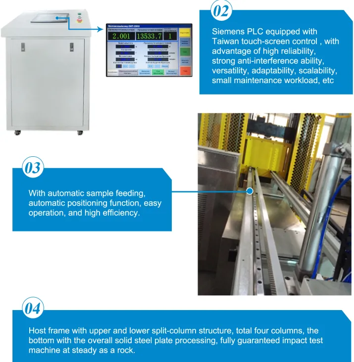 DWTT 100kj WCJ ISO 7765 ASTM D1709 Drop Weight Tear Tester Drop Hammer Impact Testing Machine