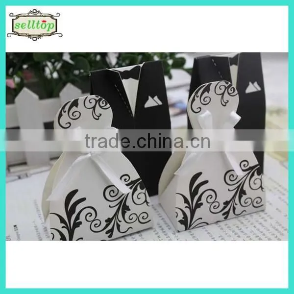 Cute 300g paper wedding favors and gifts trinket box