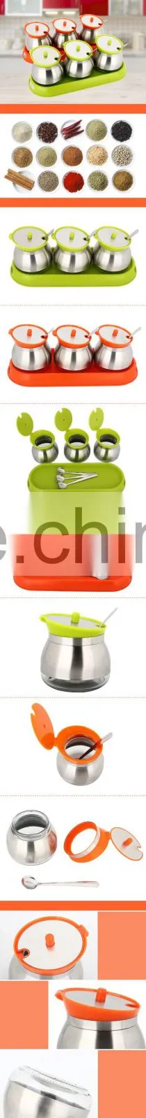 high quality stainless steel plastic spice bottle Spice Container
