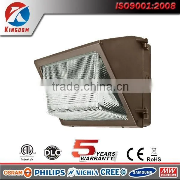 5 years warranty photocell 30w 60w 80w 100w 120w etl dlc led wall pack light