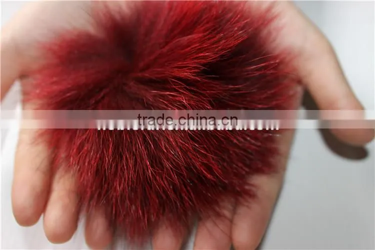 12 CM Dyed Fox Fur Balls Real Fox Fur Pom Poms Garment Accessory
