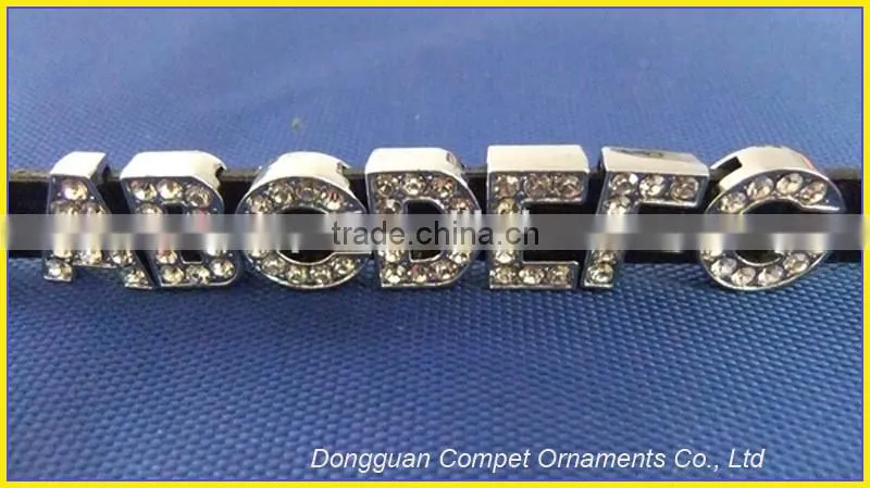 Supply All Size Letters,alloy diamond letters, 10mm slide letters