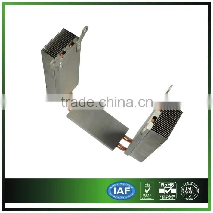 wholesale copper heat pipe heat sink with 2 heat pipes