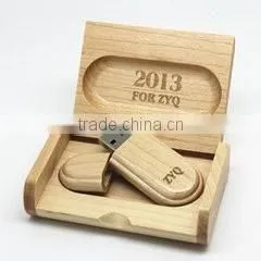 Top Selling Custom Logo Wooden USB Flash Drive with box, promotional gift Wooden USB Pen Drive 16gb/32gb/64gb