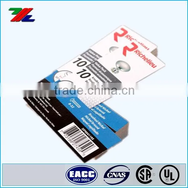 Custom Folded Paper Card on Packaging Printed