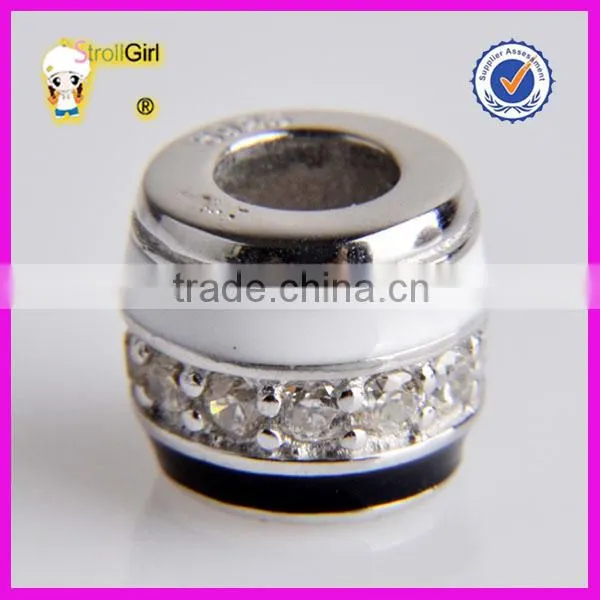 Wholesale beads hollow triangle charm 925 sterling silver beads fit Charm bracelets and necklace