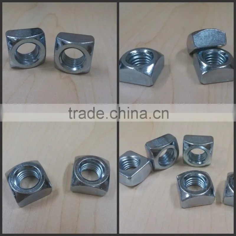 M12 steel zinc plated square nut (DIN557)