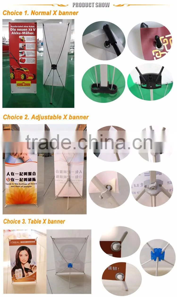 Advertising X Banner standing banner size