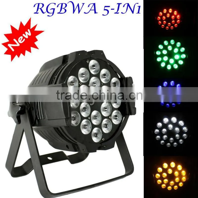 DMX 18x12w rgbaw led par 64 5in1 par