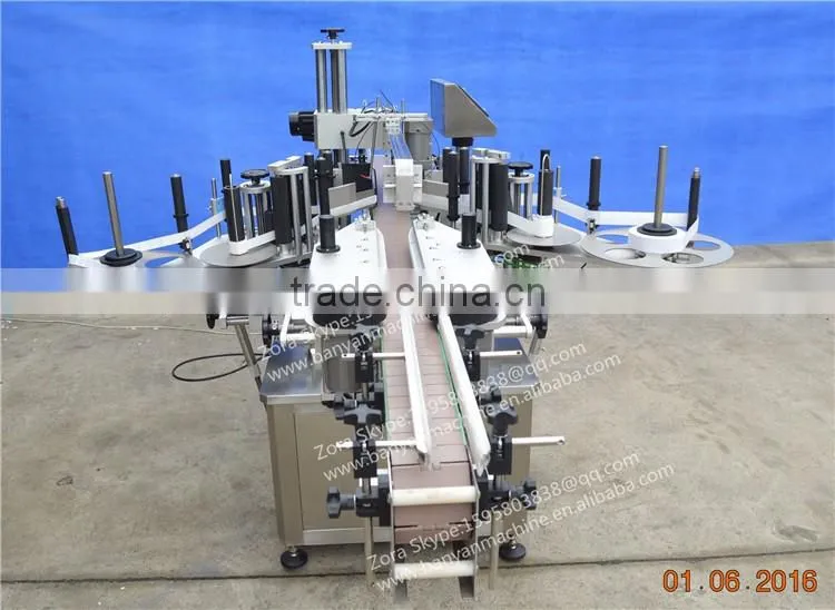 high-efficiency Automatic sticker label 2 sides bottle labeling machinery