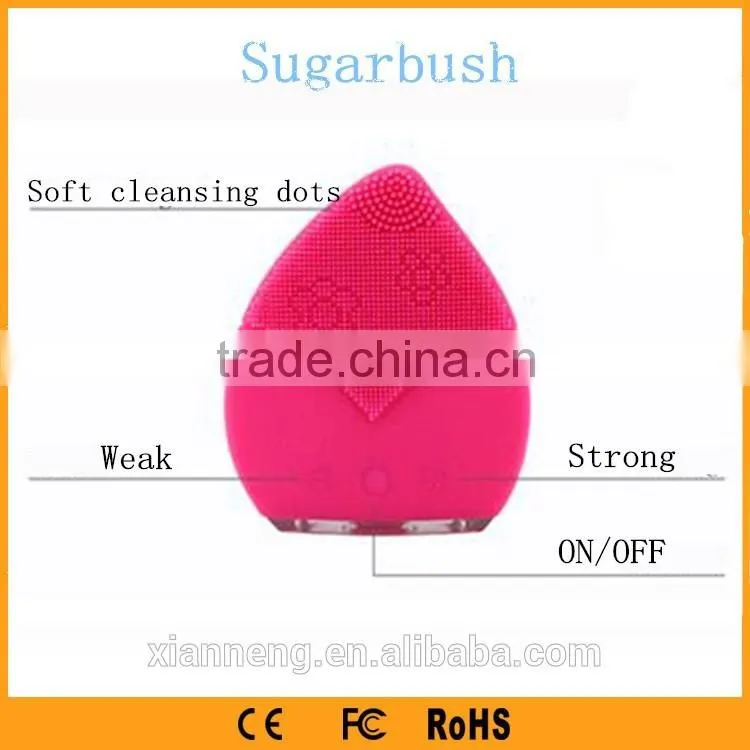 Popular electric face brush vibrating facial massager silicone face cleaning brush