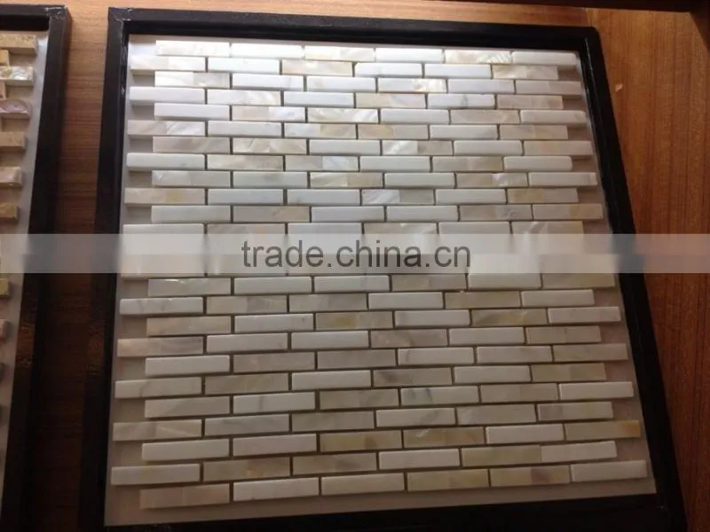delicate natural shell white mother of pearl with white marble Mosaic