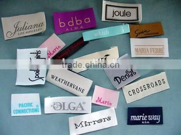 high quality custom woven mai label & size label for clothing