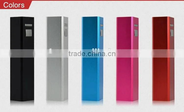 colorful metal 2200mah smartphone portable power bank for promotional