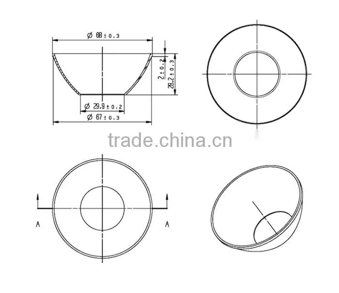 15 degree 29 diameter PC COB Led Reflector