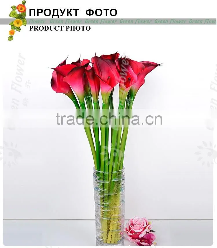 2016 PVC Calla Lily Artificial Flowers Real Touch Home Decorative Flowers Wreaths Flowers gift for Wedding Party Decoration