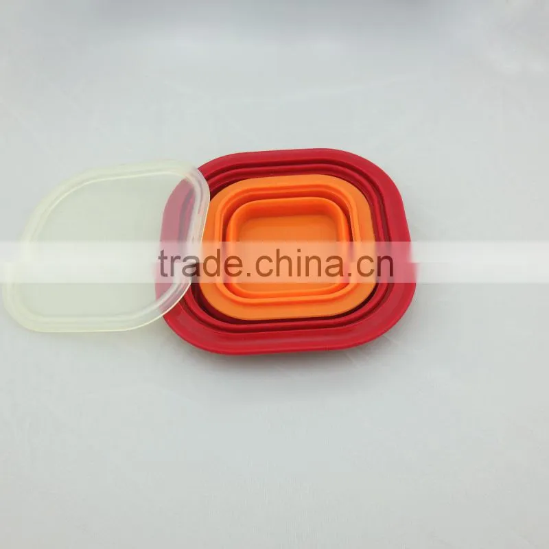 Food-grade Silicone Lunch Box With Custome Logo Eco-friendly Custome Silicone Bowl Dongguan SGS Approve Silicone Bowl