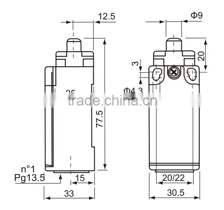 CNTD Factory Supply Latest Products New Plastic Version Limit Travel Switch CZE-00-AISI