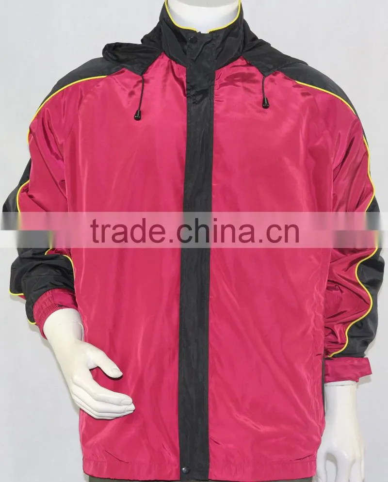 Custom printed waterproof jacket with mesh lining