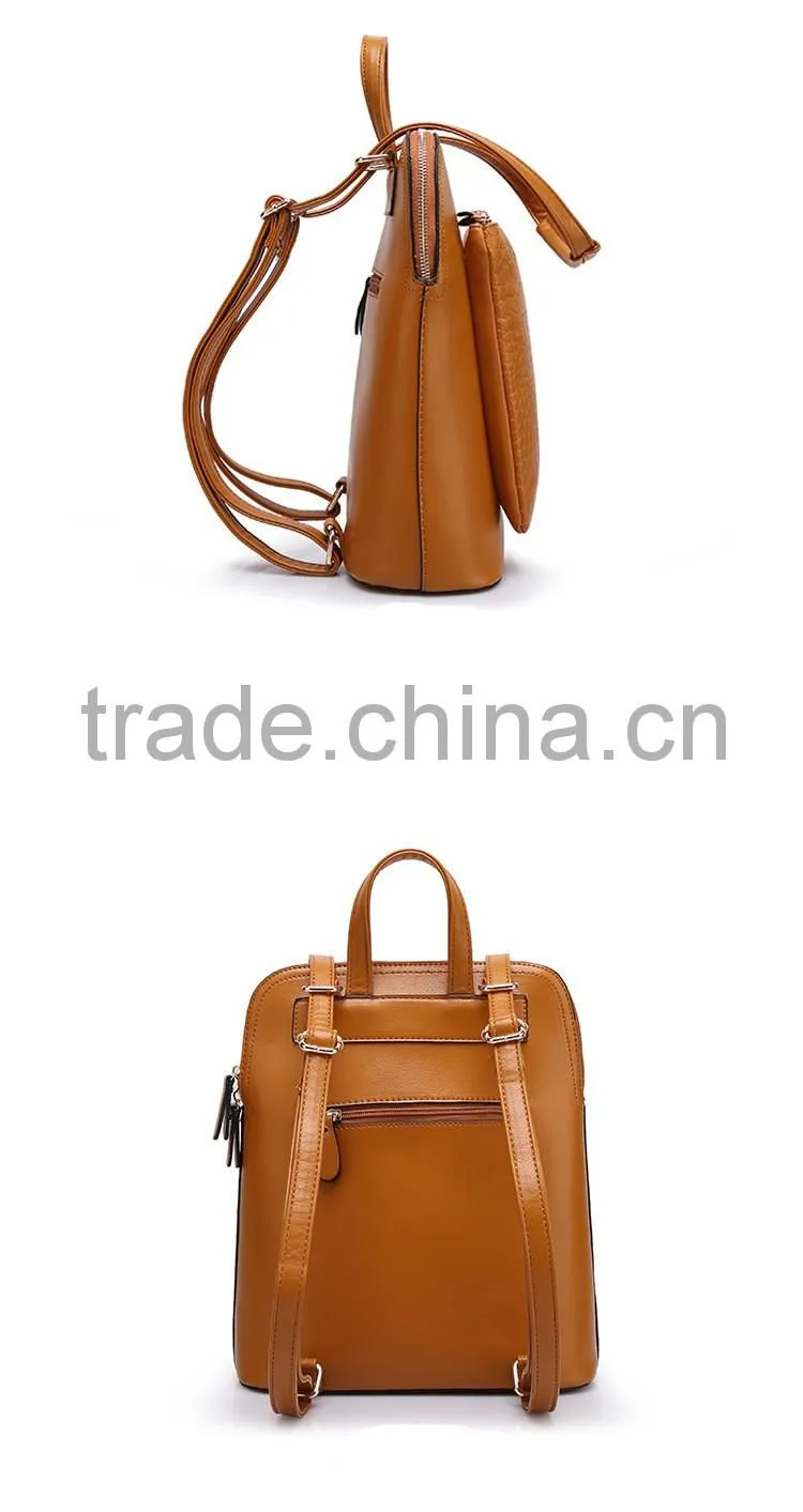 china 2016 backpack brand names women leather backpack