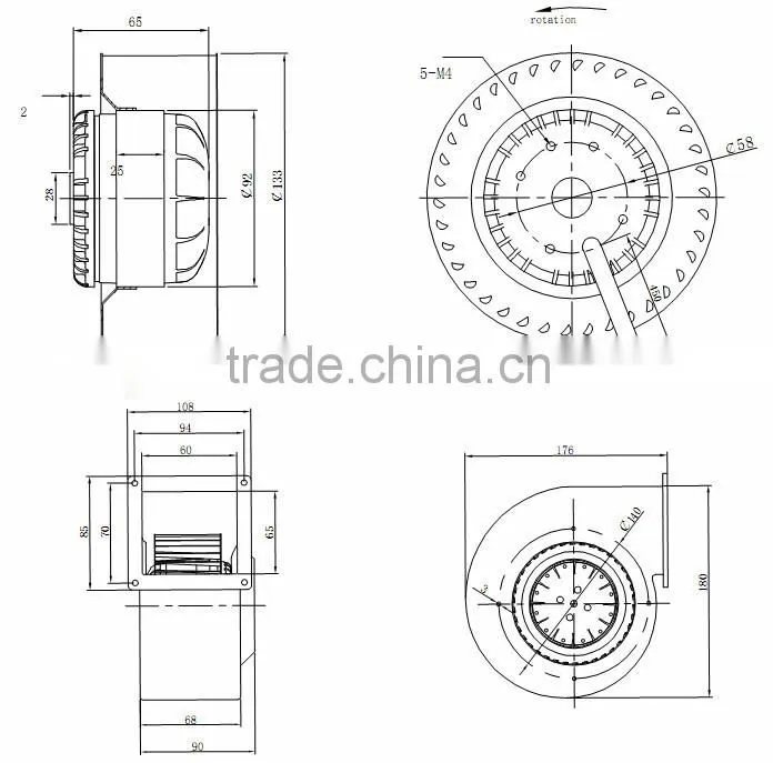 ac side channel blower with perfect motor performance