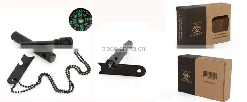 Large Metal Emergency Survival Magnesium Fire Starter w/ Chain - Flint Lighter