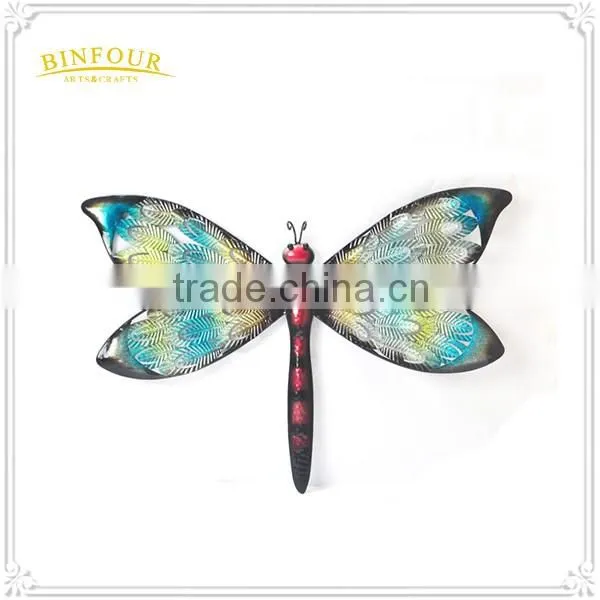 metal wall decor 3D dragonfly animal wall art home decoration