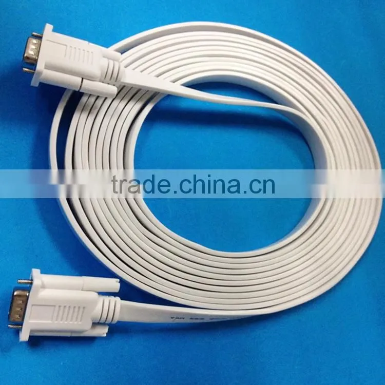 15 pin VGA 3+6 male to VGA male flat cable