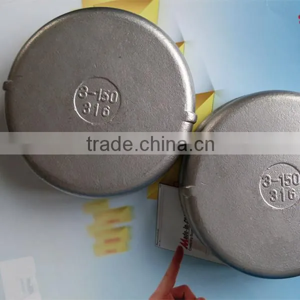 ss316 stainless steel cap pipe fitting