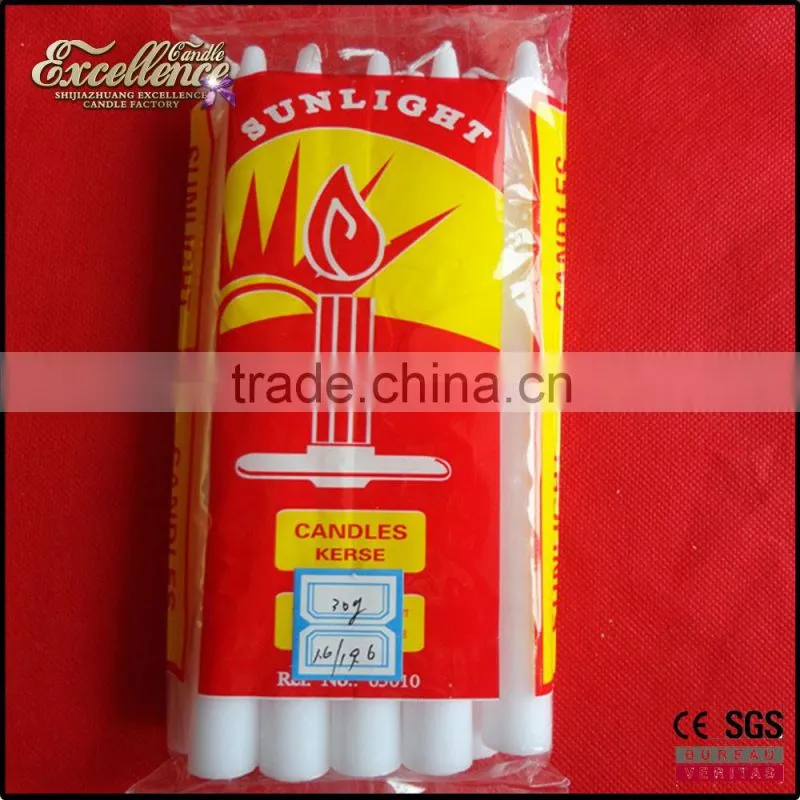 factory price pure white fluted stick candles supplier