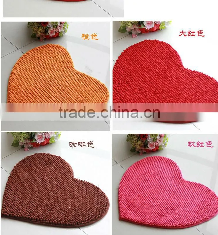 Microfiber door mat microfiber chenille bath rug and mat