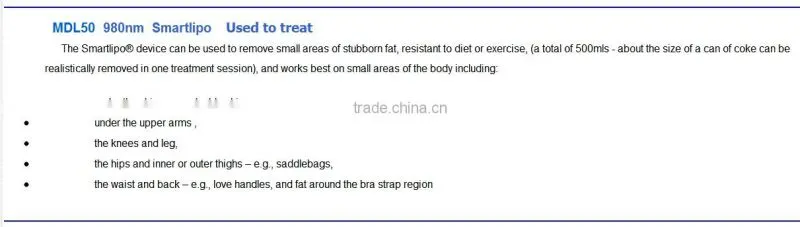 980nm smart lipo laser machine slimming lipolysis