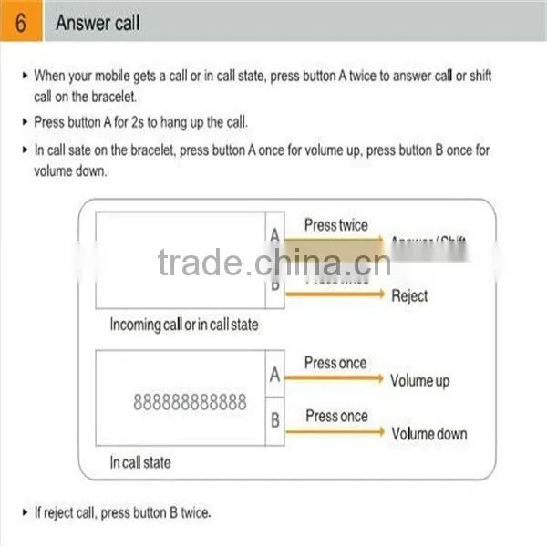 Fashionable Led Bluetooth Bracelet Bluetooth Watch with Caller ID/ Distance Vibration