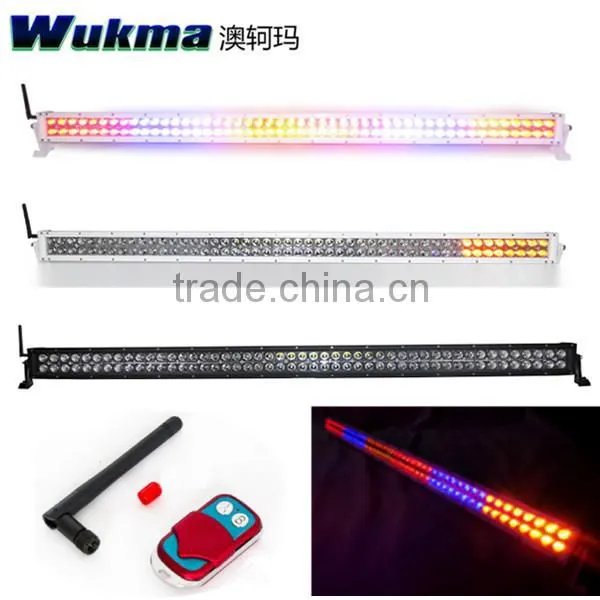 Color led light bar with wireless remote control led light bar, RGB strobe 50" Led light bar