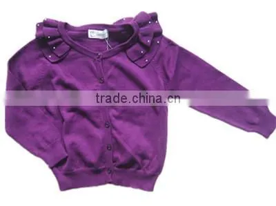 ruffled V neck cardigan