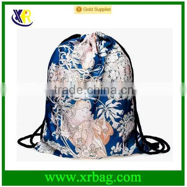 Women Mochila Man Sport Gym Bags Travel Stripe Printed Eco Drawstring Bag