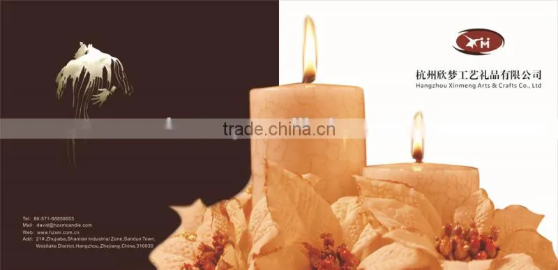 Christmas tree style pillar candle with vanilla scent