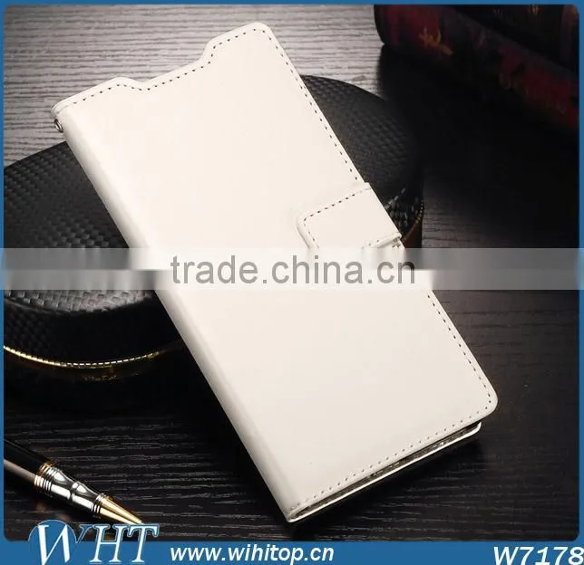 New Products Crazy Horse Skin Leather Wallet Case for Sony Xperia Z5