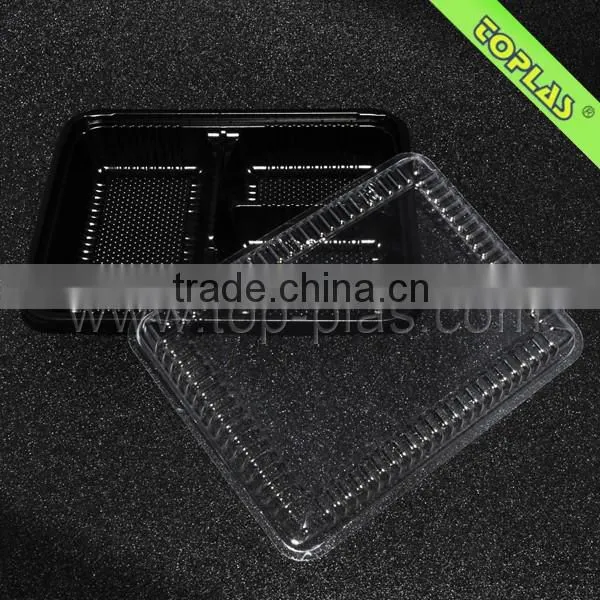 Take-out Plastic Food Container 3 Compartment